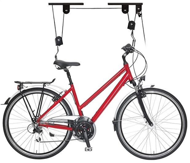 Relaxdays - Soporte Bicicleta Suspensión, Adultos Unisex, Negro, 8 x 100 x 9 cm
