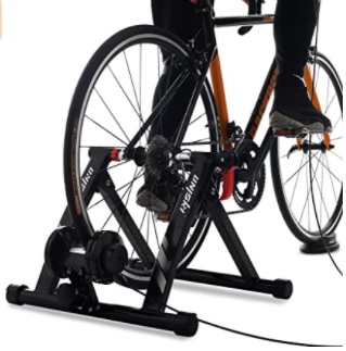 Unisky - Rodillo de entrenamiento magnético con 6 ajustes de resistencia para hacer ejercicio en interiores con bicicleta de montaña y carretera