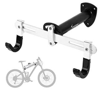 Sportneer - Soporte de pared para bicicleta. Para bicicleta de carretera, bicicleta de montaña, BMX, Ángulo y longitud ajustable